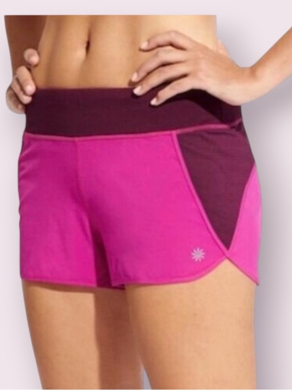 Athleta Track This Run Shorts Electric Fuchsia Pink Size Small